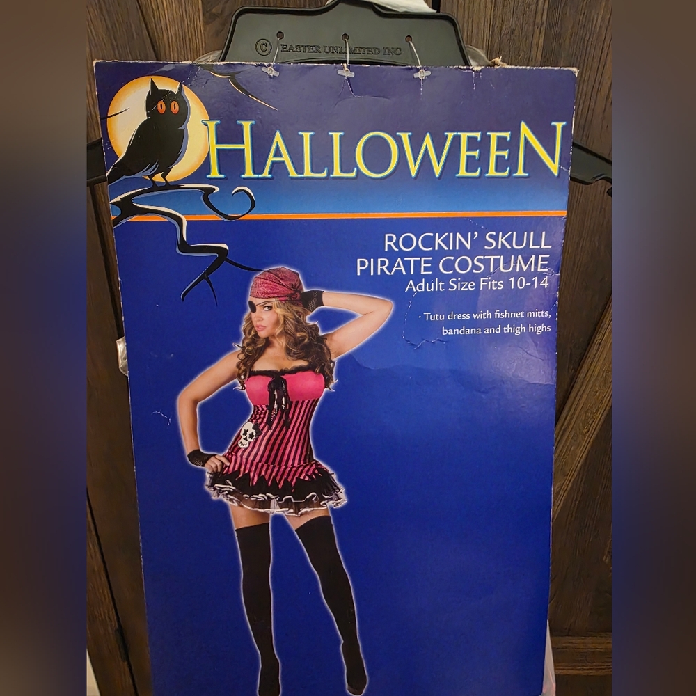 Rockin' Skull Pirate Costume for Kids - Pink and Black
